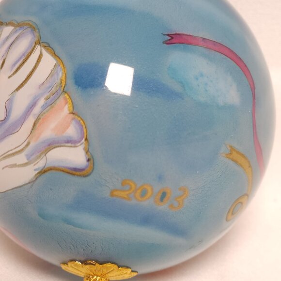 Li Bien Ornament Hand Blown Glass Orb Christmas Holiday 3" Wide - Picture 3 of 5